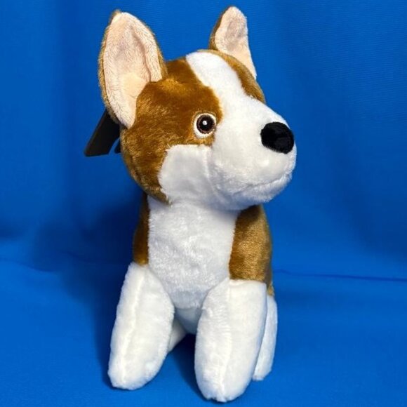 BRAND NEW ~ NWT  CORGI TYPE / HUSKY TYPE DOG PLUSH CHEW / PLAY TOY WITH SQUEAKER - Picture 12 of 16